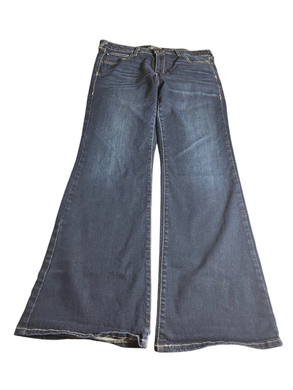 Ariat Perfect Rise Flare Jeans Womens 32S Maya Dark Wash Stretch Western Denim